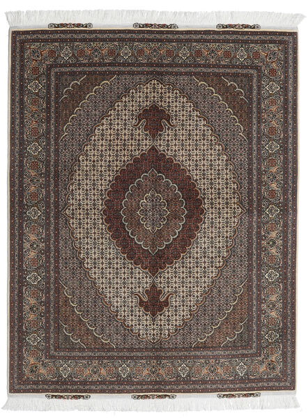  Persisk Tabriz 60 Raj Silkerenning Teppe 156X198 Brun/Oransje ( Persia/Iran)