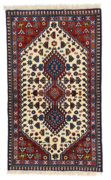 61X102 絨毯 ヤラメー オリエンタル ダークピンク/ベージュ (ウール, ペルシャ/イラン) Carpetvista