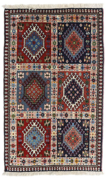  Oriental Yalameh Rug 60X100 Red/Dark Pink Wool, Persia/Iran Carpetvista