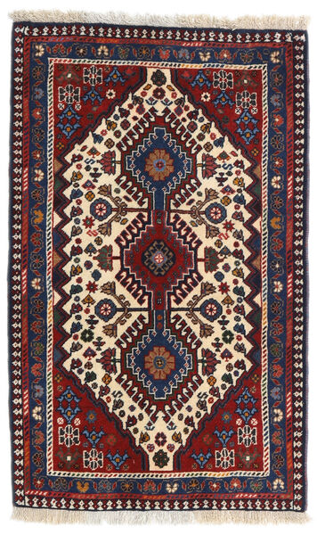  62X101 Yalameh Vloerkleed Donkerpaars/Donker Roze Perzië/Iran Carpetvista