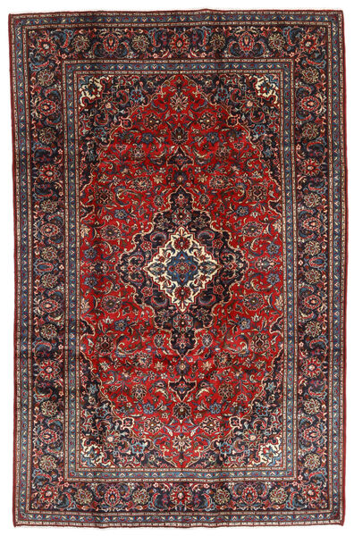 Tappeto Persiano Mashad 201X312 Rosso/Rosso Scuro (Lana, Persia/Iran)