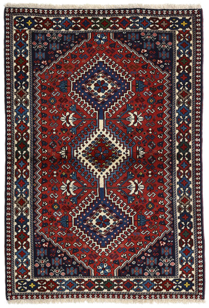 絨毯 ペルシャ ヤラメー 100X147 ダークピンク/レッド (ウール, ペルシャ/イラン)