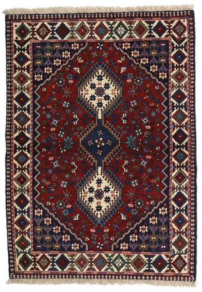 Χαλι Yalameh 106X150 Σκούρο Ροζ/Σκούρο Κόκκινο (Μαλλί, Περσικά/Ιρανικά)
