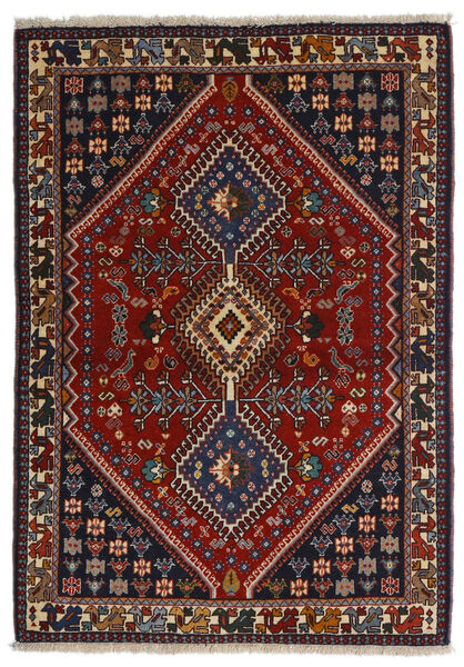  Yalameh Teppich 102X145 Persischer Wollteppich Dunkelrosa/Dunkelrot Klein Carpetvista