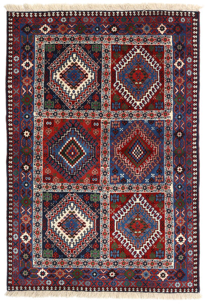 Tapete Yalameh 101X147 Rosa Escuro/Vermelho (Lã, Pérsia/Irão)