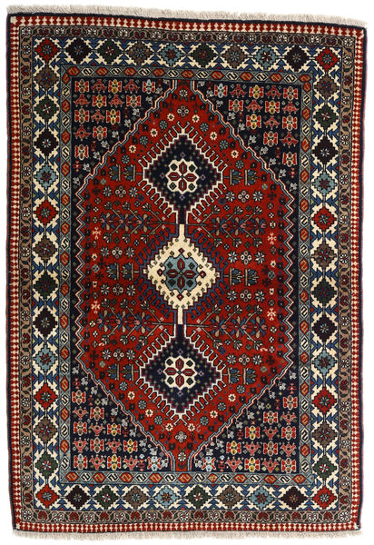 109X155 Dywan Yalameh Orientalny Ciemnoczerwony/Brunatny (Wełna, Persja/Iran) Carpetvista
