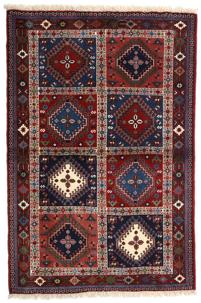 100X151 Yalameh Tæppe Orientalsk Lyserød/Mørkerød (Uld, Persien/Iran) Carpetvista