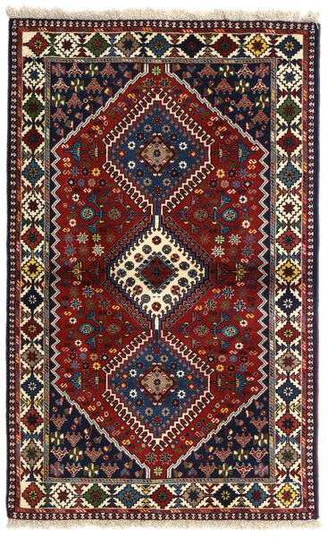  98X160 Yalameh Teppich Dunkelrosa/Braun Persien/Iran Carpetvista