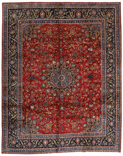  Maschad Teppich 304X378 Persischer Wollteppich Rot/Braun Groß Carpetvista
