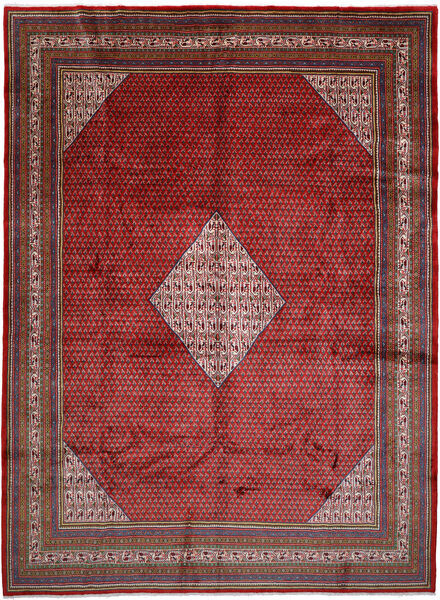 Orientalisk Sarough Mir Matta 302X410 Röd/Mörkröd Stor Ull, Persien/Iran Carpetvista