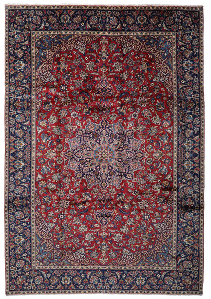  Persischer Najafabad Teppich 262X375 Rot/Dunkellila Großer (Wolle, Persien/Iran)