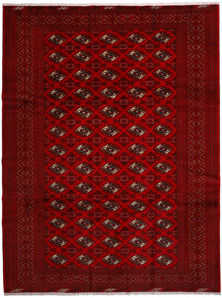 258X344 러그 오리엔탈 Turkaman 다크 레드/갈색 대형 (울, 페르시아/이란) Carpetvista