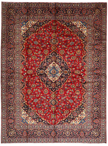 Keshan Matta 294X396 Röd/Mörkröd Stor Ull, Persien/Iran Carpetvista