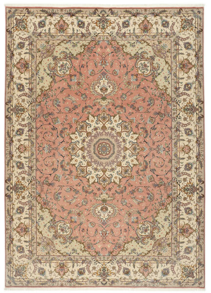 250X348 Täbriz 50 Raj Teppich Orientalischer Beige/Orange Großer (Wolle, Persien/Iran)