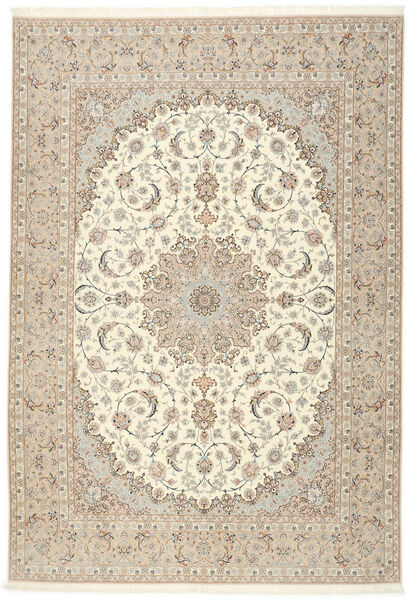 255X366 Koberec Orientální Isfahan Hedvábná Osnova Béžová/Světle Šedá Velký (Vlna, Persie/Írán)