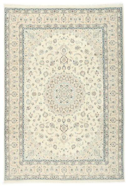  Orientalsk Nain 9La Sherkat Farsh Teppe 250X353 Beige/Grå Stort Ull, Persia/Iran