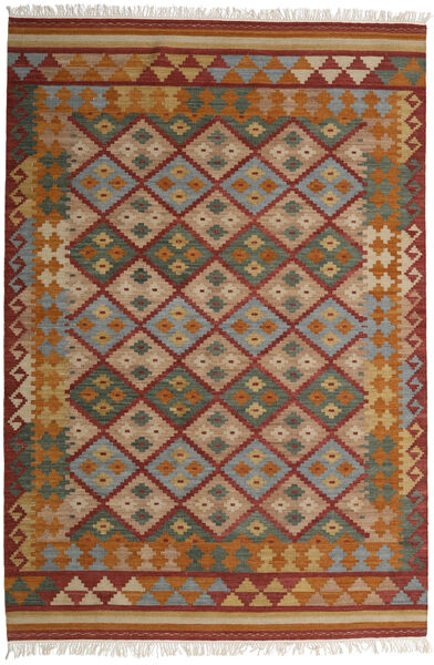 Kelim Adana 200X300 Multicolor/Dark Red Wool Rug