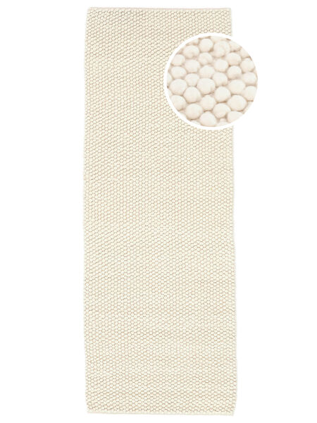 Big Drop 80X200 Small Off White Runner Wool Rug