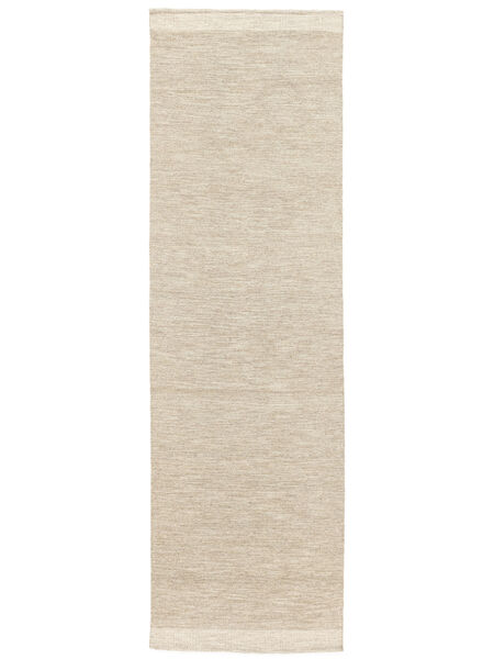 Serafina 100X350 Small Beige Plain (Single Colored) Runner Wool Rug