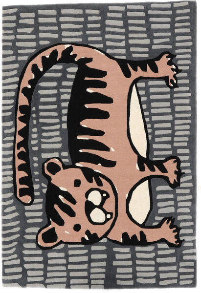 Cool Cat Tapete Infantil 120X180 Pequeno Cinzento/Terracotta Lã