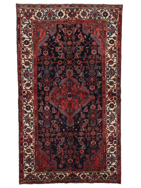  Persischer Asadabad Teppich 136X235 Schwarz/Dunkelrot (Wolle, Persien/Iran)