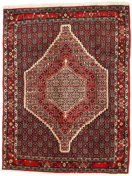 128X167 絨毯 センネ オリエンタル レッド/茶色 (ウール, ペルシャ/イラン) Carpetvista