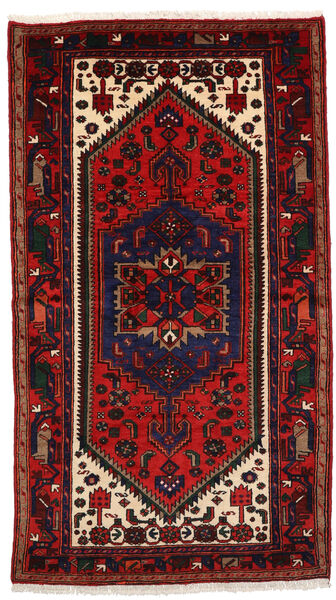  Orientalsk Zanjan Teppe 133X232 Mørk Rosa/Rød Ull, Persia/Iran Carpetvista