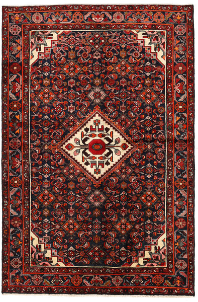 Tapis Persan Hosseinabad 144X217 Rouge Foncé/Rouge (Laine, Perse/Iran)