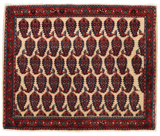  Senneh Tappeto 68X84 Persiano Di Lana Rosso Scuro/Rosso Piccolo Carpetvista
