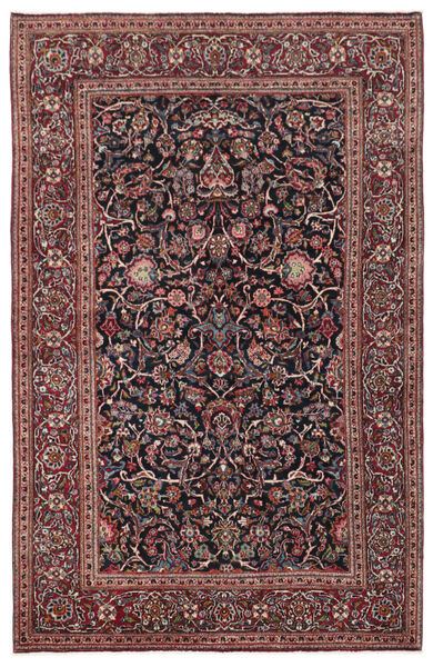  136X210 Kashan Fine Szőnyeg Piros/Sötétpiros Perzsia/Irán
