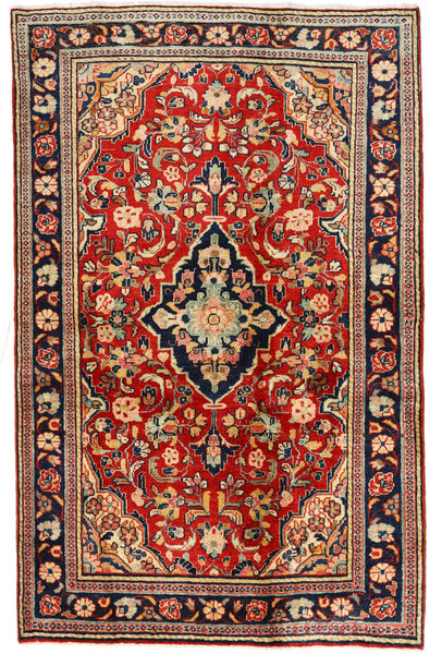 Sarouk Rug 127X198 Persian Wool Red/Beige Small Carpetvista
