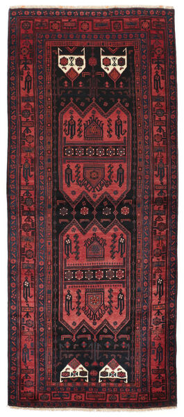 Koliai Teppich 130X295 Läufer Dunkelrot/Rot Wolle, Persien/Iran