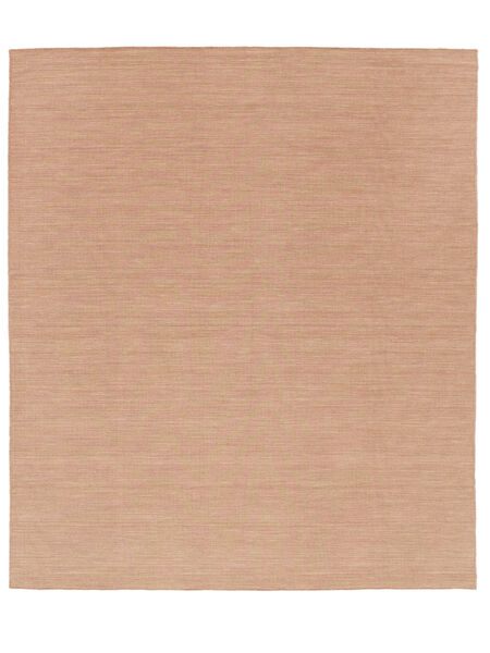 Kelim Loom 200X250 Terracotta Plain (Single Colored) Wool Rug 