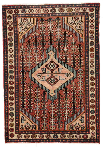  Orientalsk Asadabad Tæppe 79X114 Brun/Rød Uld, Persien/Iran Carpetvista