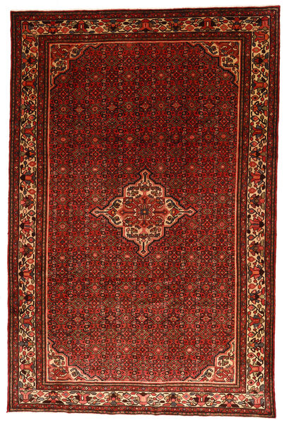 Hosseinabad Rug 202X306 Brown/Red Wool, Persia/Iran Carpetvista