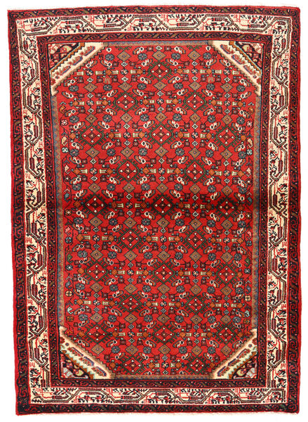 Hosseinabad Rug 105X149 Red/Brown (Wool, Persia/Iran)