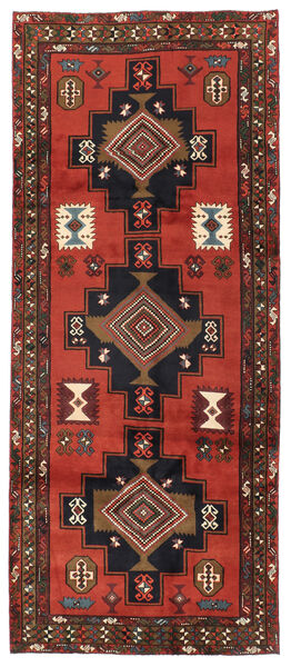 140X330 Meshkin Orientalisk Hallmatta Mörkröd/Röd (Ull, Persien/Iran)