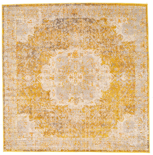 Nadia 200X200 Yellow Medallion Square Rug