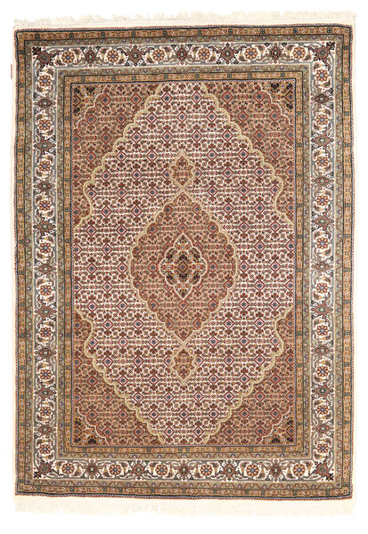 Tapete Oriental Tabriz Royal 144X200 Castanho/Bege (Lã, Índia)