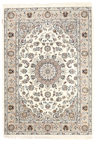125X181 Nain Indisch Teppich Orientalischer Beige/Grau (Wolle, Indien) Carpetvista