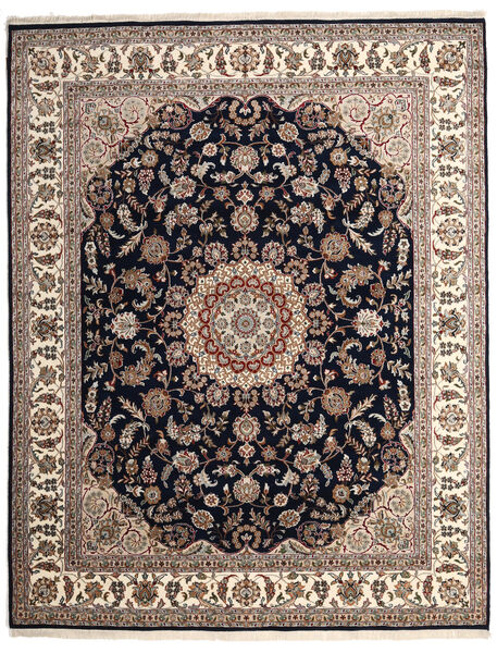 絨毯 ナイン インド 242X308 茶色/ベージュ (ウール, インド)