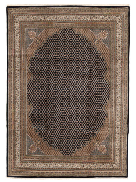  Mir Indiai 252X353 Gyapjúszőnyeg Barna/Fekete Nagy Carpetvista