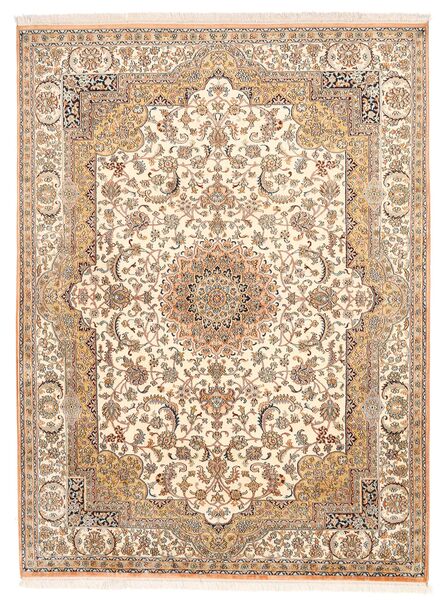 157X211 絨毯 オリエンタル カシミール ピュア シルク ベージュ/茶色 (絹, インド) Carpetvista