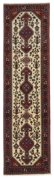  Persischer Abadeh Fine Teppich 81X305 Läufer Dunkelrot/Beige (Wolle, Persien/Iran)