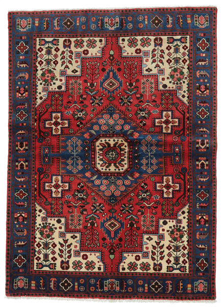 絨毯 ペルシャ ナハバンド 149X206 ダークピンク/レッド (ウール, ペルシャ/イラン)