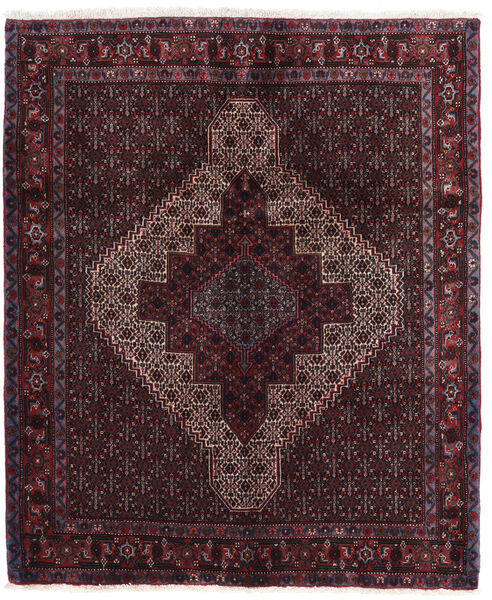 Alfombra Oriental Senneh 127X151 Rojo Oscuro/Rojo (Lana, Persia/Irán)