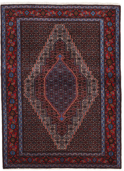  Senneh Rug 123X167 Persian Wool Dark Red/Red Small Carpetvista