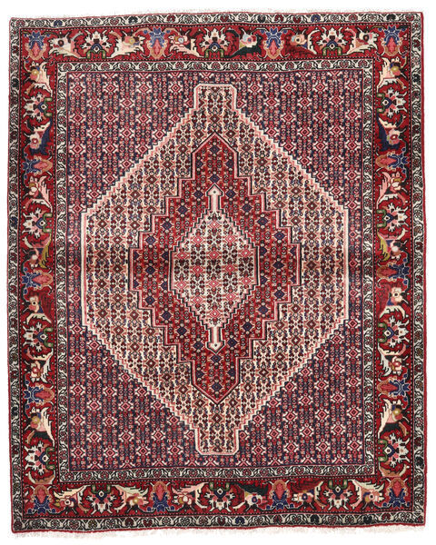  Persian Senneh Rug 127X158 Red/Dark Red Carpetvista