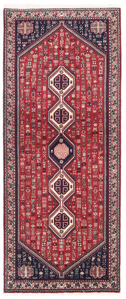  Persischer Abadeh Fine Teppich 80X198 Läufer Rot/Dunkelrosa (Wolle, Persien/Iran)