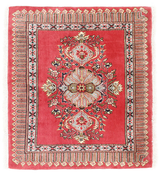 75X84 Χαλι Ανατολής Kashmar Fine Κόκκινα/Σκούρο Κόκκινο (Μαλλί, Περσικά/Ιρανικά) Carpetvista